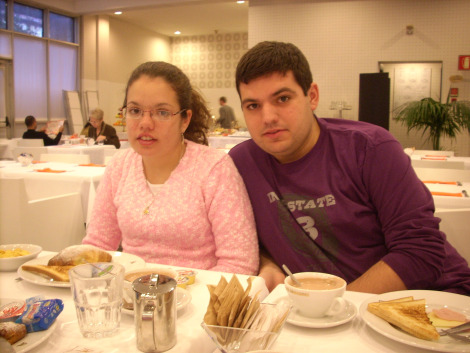 con mi hermana en MIlán