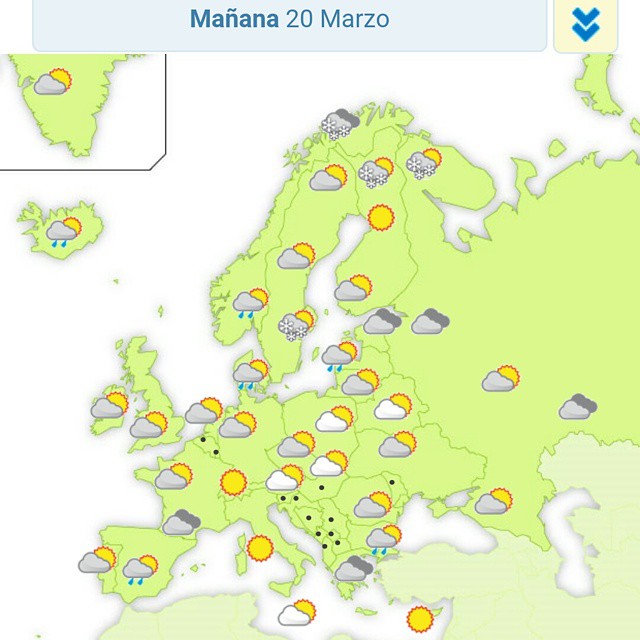 #europa se perdera casi seguro el #eclipse de mañana... #europe will miss the #eclypse tomorrow... #sol #sun #cielo #sky #clima #weather