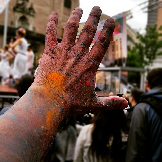 Dándolo todo hoy en el #holi #HoliFestival #madrid #primavera #spring #colours